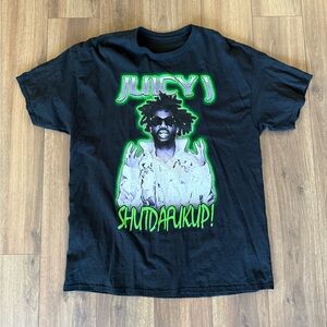 Juicy J Black and Green Graphic Tee